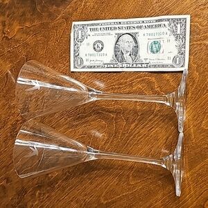 Set of 2 Grey Goose Martini Glasses with Bird on Top and Logo on Base